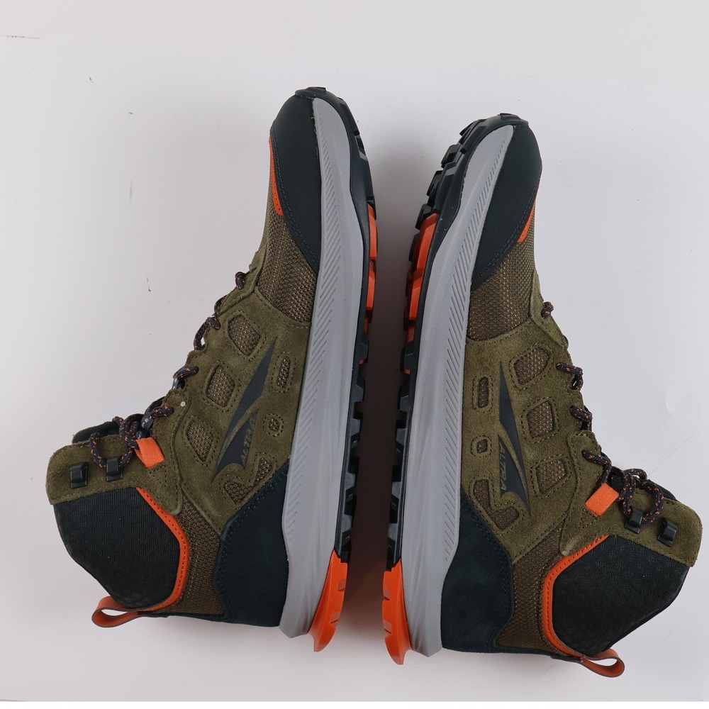 Altra Lone Peak Hiker 3 Dusty Olive Green Orange 10.5 MSRP 150 - Picture 3 of 7
